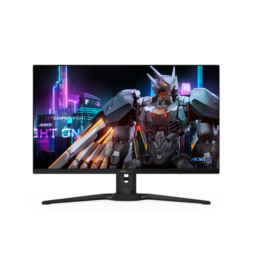 Gigabyte AORUS FO27Q3 OLED 27” QHD Gaming Monitor – 2560×1440, 240Hz, 0.03ms GtG, OLED Panel, 99% DCI-P3, DisplayHDR 400 True Black, FreeSync Premium Pro, HDMI 2.1, DP 1.4, USB Hub, Ergonomic Stand – Black