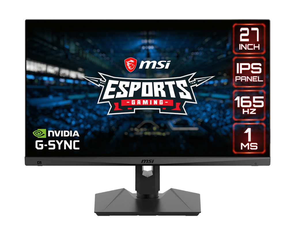 MSI Optix MAG274R2DE 27” Full HD Gaming Monitor – 1920×1080, 165Hz, 1ms (GtG), Rapid IPS, AMD FreeSync Premium, HDR Ready, Night Vision, DisplayPort, HDMI, Adjustable Stand, VESA Mount – Black