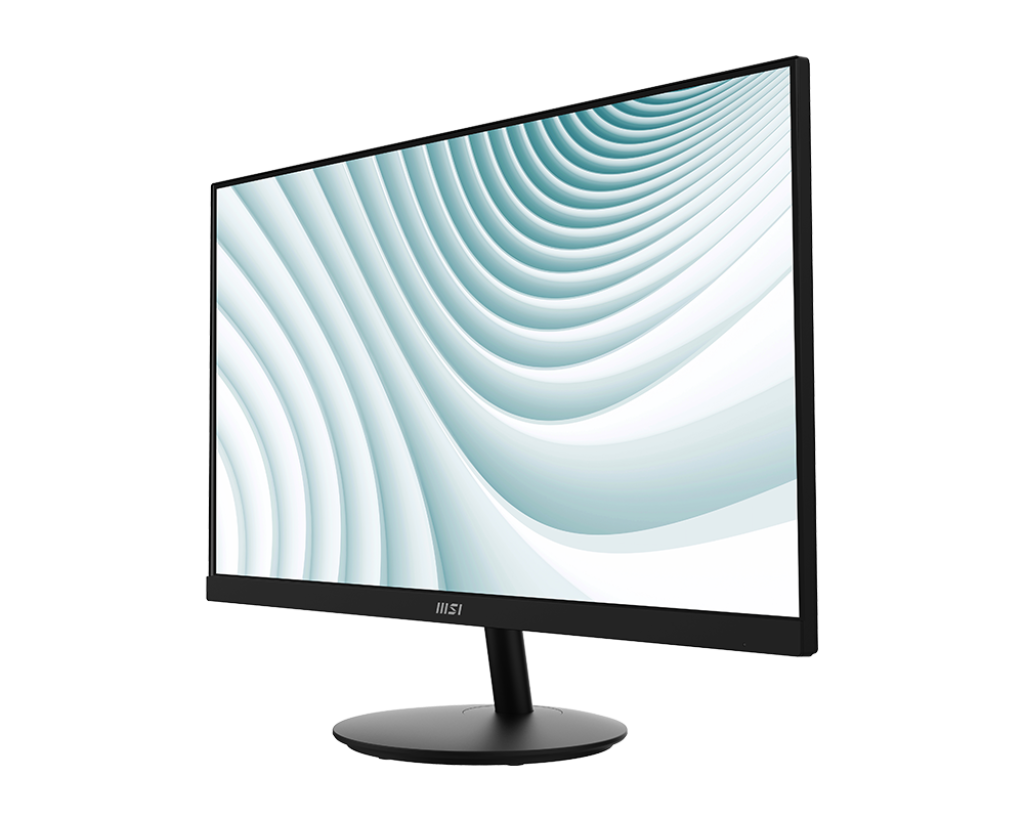 MSI PRO MP271A 27” Full HD Business Monitor – 1920×1080, 75Hz, IPS Panel, Eye Comfort, Anti-Flicker, Low Blue Light, HDMI, VGA, VESA Mount, Tilt Stand – Black