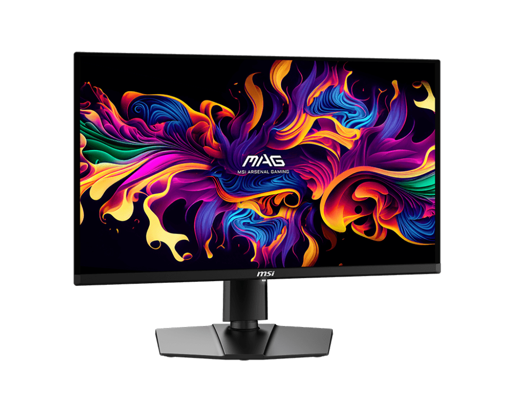 MSI MAG 271QPX QD-OLED 26.5” QHD Gaming Monitor – 2560×1440, 240Hz, 0.03ms (GtG), QD-OLED Panel, VESA DisplayHDR True Black 400, NVIDIA G-SYNC Compatible, USB-C, HDMI, DP, Adjustable Stand, VESA Mount – Black