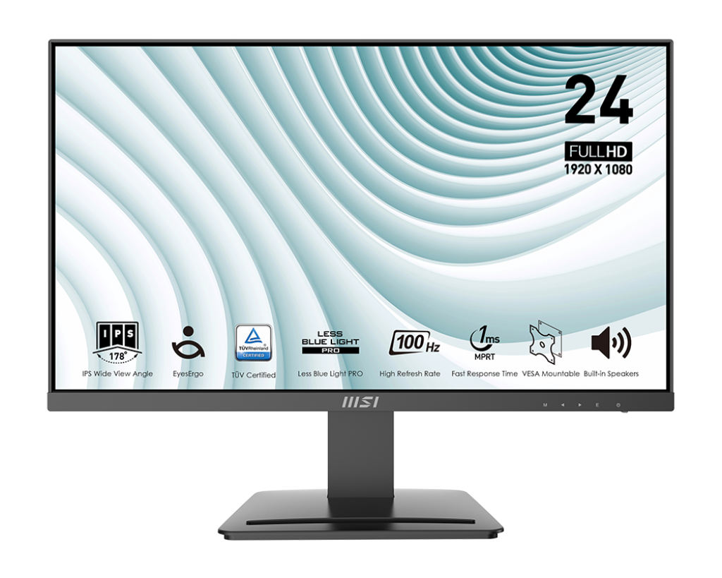 MSI PRO MP243X – 23.8” Full HD IPS Business Monitor | 100Hz, 1ms, Eye Care