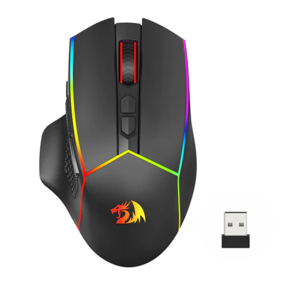 Redragon AXE PRO M814RGB – Wireless & Wired RGB Gaming Mouse (3-Mode Connections)
