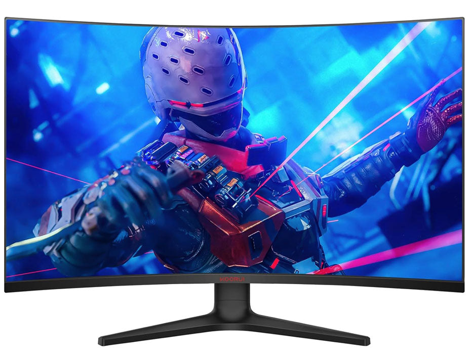 KOORUI 32E6QC (GA01) 32” QHD Curved Gaming Monitor – 2560×1440, 170 Hz (DP)/144 Hz (HDMI), 1 ms MPRT, 1500R Curve, VA Panel, HDR10, Adaptive Sync, Tilt Stand, VESA 75×75 – Black