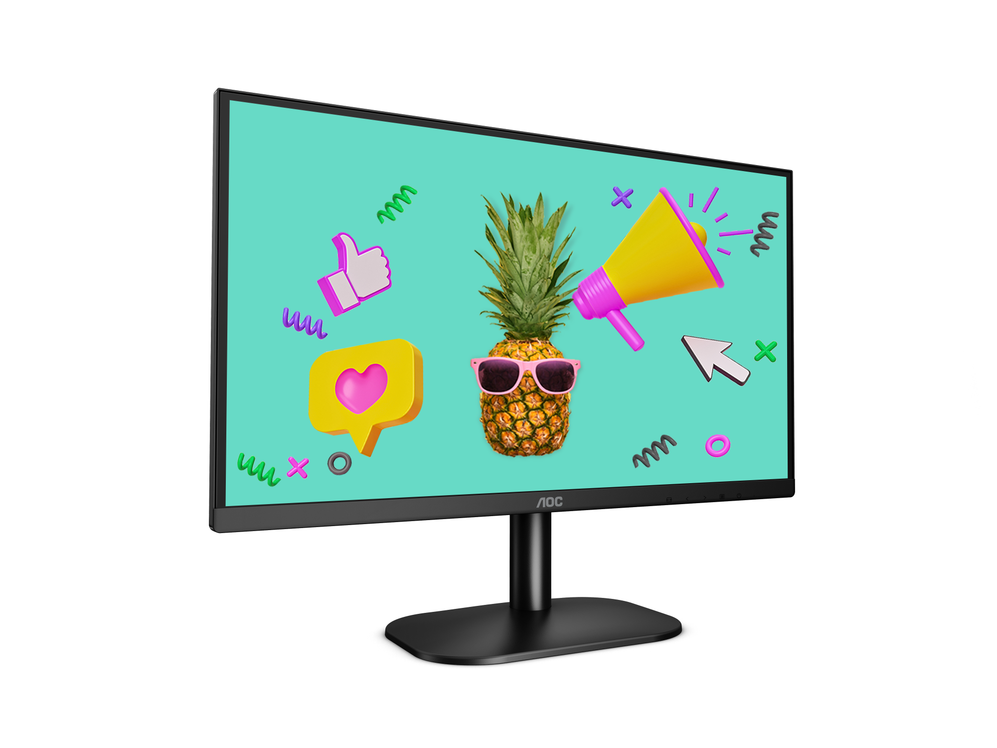 AOC 27B2H 27” FHD IPS Monitor – 1920×1080, 75 Hz, 8 ms GtG, 3‑Side Frameless, Flicker‑Free, Low Blue Mode, VESA Mount – Black