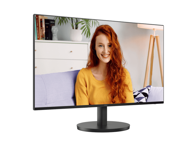 AOC 27B3HA2 27” Full HD IPS Monitor – 1920×1080, 75 Hz, 5 ms GtG, HDMI & VGA, Flicker‑Free, Low Blue Light, 3‑Side Frameless, VESA 75×75 – Black