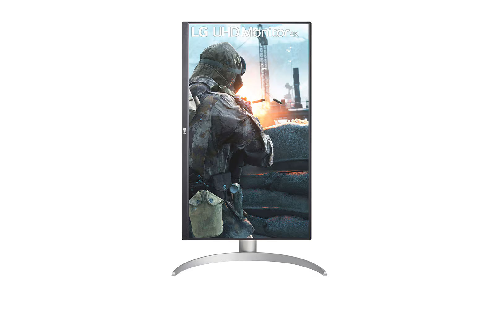 LG 27UP650P-W 27” 4K UHD IPS Monitor – 3840×2160, HDR400, 95% DCI-P3, AMD FreeSync, DisplayPort, HDMI, Height/Pivot/Tilt Adjustable Stand, VESA Mount – White/Silver