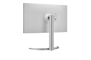 LG 27UP650P-W 27” 4K UHD IPS Monitor – 3840×2160, HDR400, 95% DCI-P3, AMD FreeSync, DisplayPort, HDMI, Height/Pivot/Tilt Adjustable Stand, VESA Mount – White/Silver
