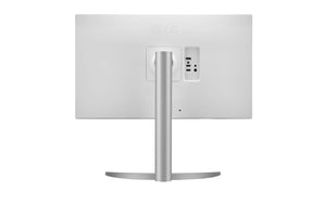 LG 27UP650P-W 27” 4K UHD IPS Monitor – 3840×2160, HDR400, 95% DCI-P3, AMD FreeSync, DisplayPort, HDMI, Height/Pivot/Tilt Adjustable Stand, VESA Mount – White/Silver