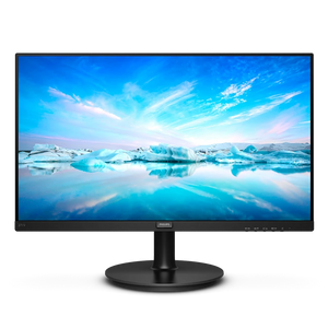 Philips 271V8L 27” Full HD VA Monitor – 1920×1080, 75Hz, 4ms, Adaptive Sync, SmartContrast, LowBlue Mode, Flicker-Free, HDMI, VGA, VESA Mount – Black