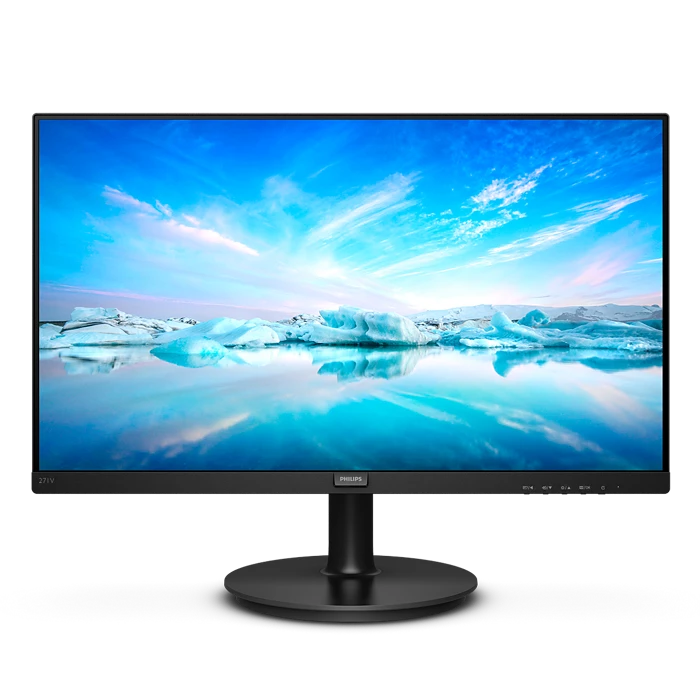 Philips 271V8L 27” Full HD VA Monitor – 1920×1080, 75Hz, 4ms, Adaptive Sync, SmartContrast, LowBlue Mode, Flicker-Free, HDMI, VGA, VESA Mount – Black
