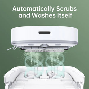 Dreame W10 Self-Cleaning Robot Vacuum and Mop, 4000Pa Suction, Dual Rotary Mops, Smart LiDAR Navigation, Blanc (White)