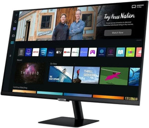 Samsung M5 Smart Monitor S32BM501EU 32 Inch VA Panel Screen with Speakers Full HD Resolution Refresh Rate 60Hz 3-Sided Almost Frameless Design Smart TV Apps with Remote Control