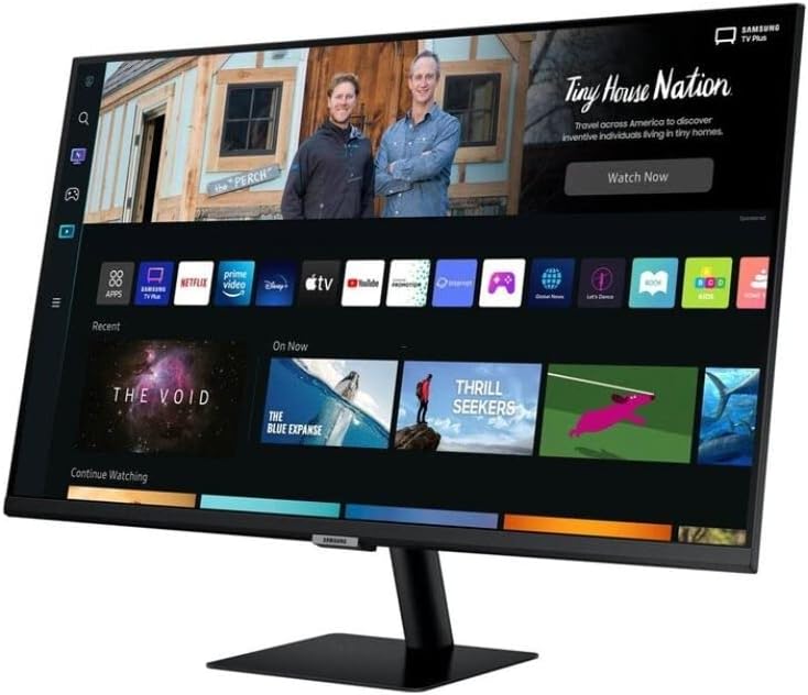 Samsung M5 Smart Monitor S32BM501EU 32 Inch VA Panel Screen with Speakers Full HD Resolution Refresh Rate 60Hz 3-Sided Almost Frameless Design Smart TV Apps with Remote Control