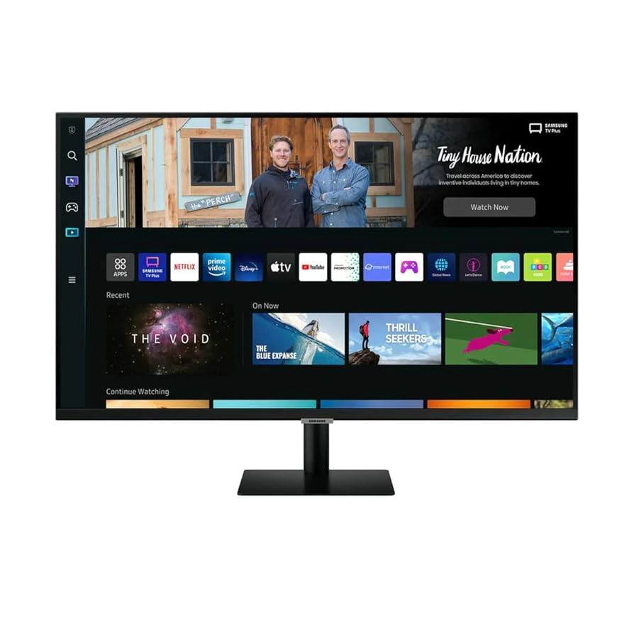 Samsung M5 Smart Monitor S32BM501EU 32 Inch VA Panel Screen with Speakers Full HD Resolution Refresh Rate 60Hz 3-Sided Almost Frameless Design Smart TV Apps with Remote Control