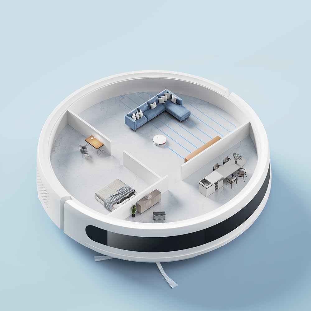 Xiaomi E12 Robot Vacuum and Mop 2-in-1, 4000Pa Suction Power, Ultra-Slim Design, 110 min Runtime, Smart App Control, Carpet Mode & Pet Hair Cleaning