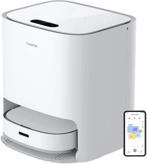 Dreame W10 Self-Cleaning Robot Vacuum and Mop, 4000Pa Suction, Dual Rotary Mops, Smart LiDAR Navigation, Blanc (White)