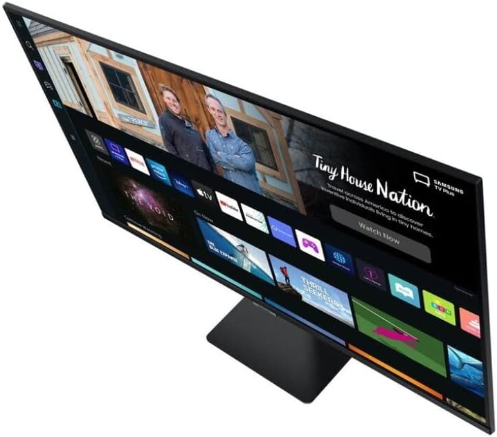 Samsung M5 Smart Monitor S32BM501EU 32 Inch VA Panel Screen with Speakers Full HD Resolution Refresh Rate 60Hz 3-Sided Almost Frameless Design Smart TV Apps with Remote Control