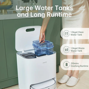 Dreame W10 Self-Cleaning Robot Vacuum and Mop, 4000Pa Suction, Dual Rotary Mops, Smart LiDAR Navigation, Blanc (White)