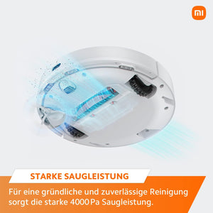 Xiaomi S12 Robot Vacuum and Mop 2-in-1, 4000Pa Suction Power, LiDAR Navigation, Obstacle Detection, Smart Carpet Mode, Pet Hair Cleaning