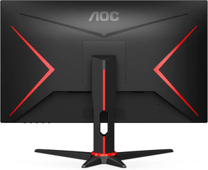AOC Gaming 24G2ZE/BK 24” Full HD 240Hz Gaming Monitor – 1920×1080, 0.5ms MPRT, Adaptive Sync, 3-Side Frameless IPS, HDMI/DP, Low Input Lag, VESA Mount – Black/Red