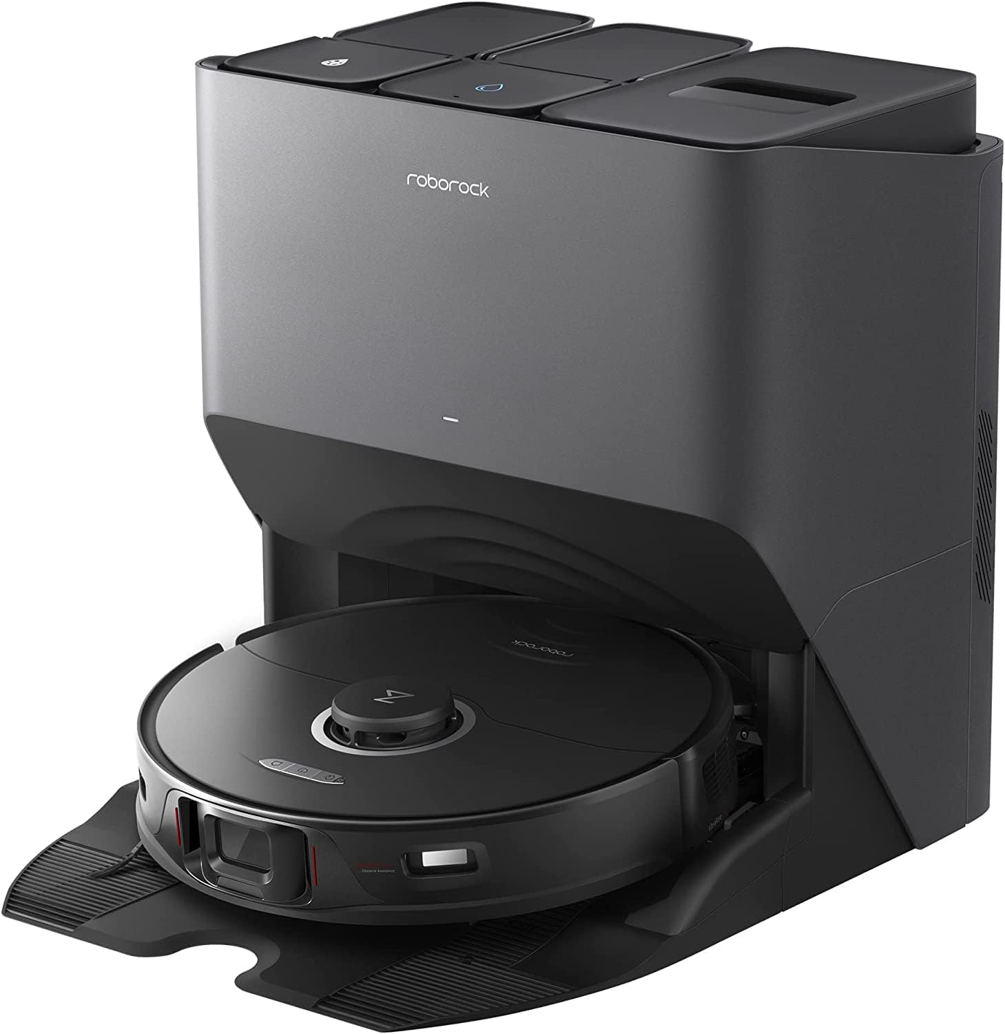 Roborock S8 Pro Ultra Robot Vacuum and Mop with All-in-One Docking Station, 6000Pa Suction Power, 180 min Runtime, 350ml Dustbin, 200ml Water Tank, Ultrasonic Carpet Detection, Black/White