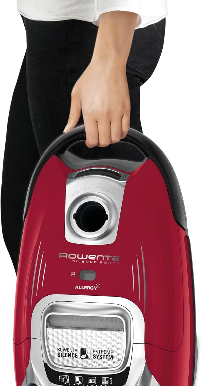 Rowenta Silent Bagged Vacuum Cleaner, 4.5L Capacity, High Filtration, Energy-Efficient Motor, Pet Hair Accessories, Powerful & Quiet Cleaning