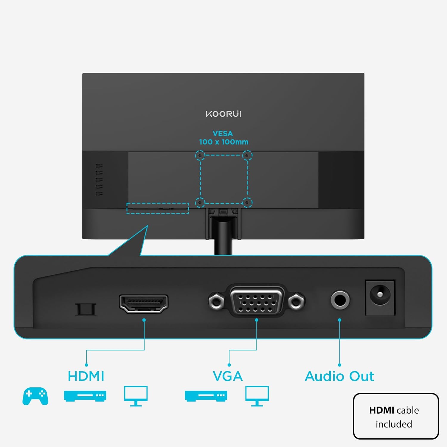 BenQ GW2280 21.5” Full HD Eye-Care Monitor – 1920×1080, VA Panel, 60Hz, 250 nits, 5ms, HDMI + VGA, Built-in Speakers, Low Blue Light, Flicker-Free – Black