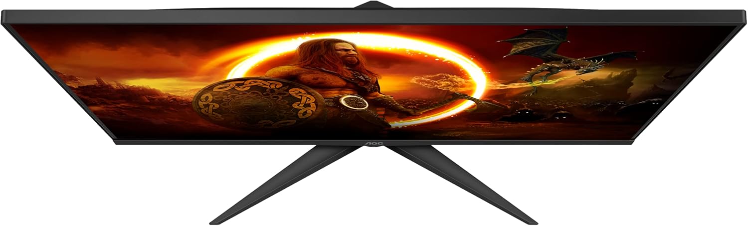 AOC Gaming 24G2ZE/BK 24” Full HD 240Hz Gaming Monitor – 1920×1080, 0.5ms MPRT, Adaptive Sync, 3-Side Frameless IPS, HDMI/DP, Low Input Lag, VESA Mount – Black/Red