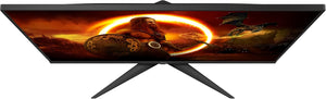 AOC Gaming 24G2ZE/BK 24” Full HD 240Hz Gaming Monitor – 1920×1080, 0.5ms MPRT, Adaptive Sync, 3-Side Frameless IPS, HDMI/DP, Low Input Lag, VESA Mount – Black/Red