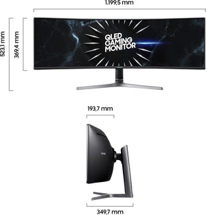 Samsung C49RG94SSR Curved Gaming Monitor, 124.20 cm (49 Inches), 5120 x 1440 Pixels, Dual WQHD, 32:9 Format, 120Hz 4ms, Black