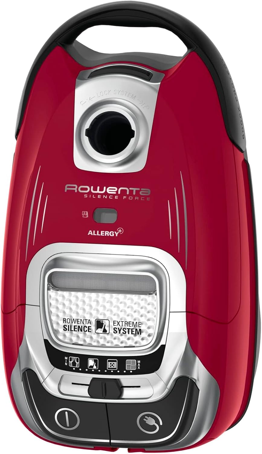 Rowenta Silent Bagged Vacuum Cleaner, 4.5L Capacity, High Filtration, Energy-Efficient Motor, Pet Hair Accessories, Powerful & Quiet Cleaning