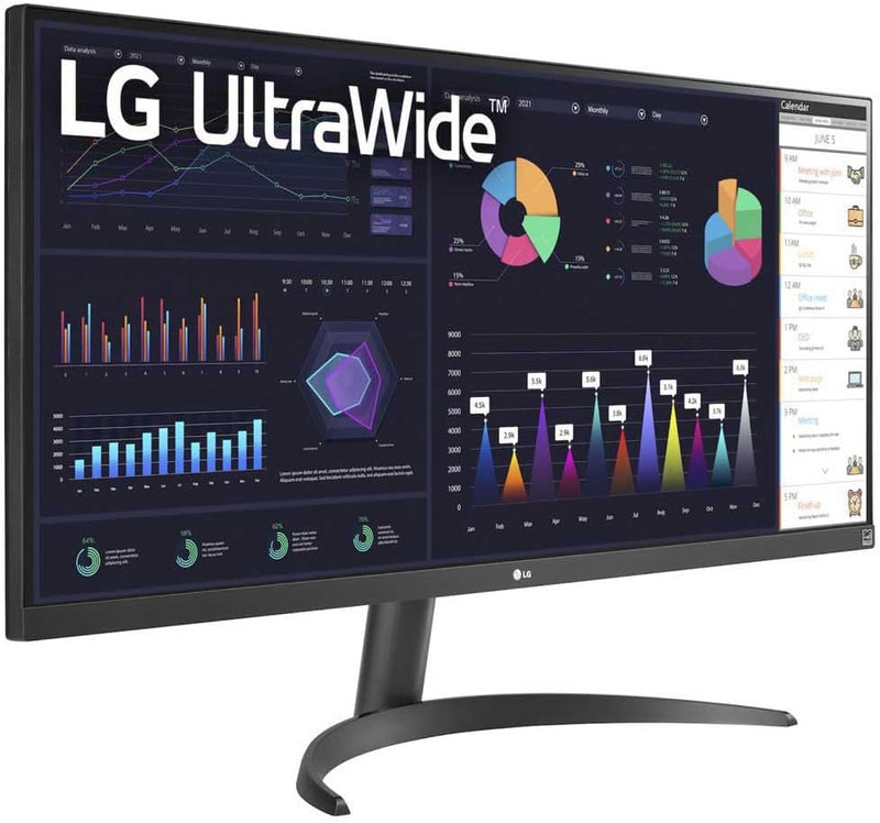LG 34WQ500-B 34” UltraWide FHD VESA DisplayHDR 400 IPS 100Hhz Monitor with AMD FreeSync