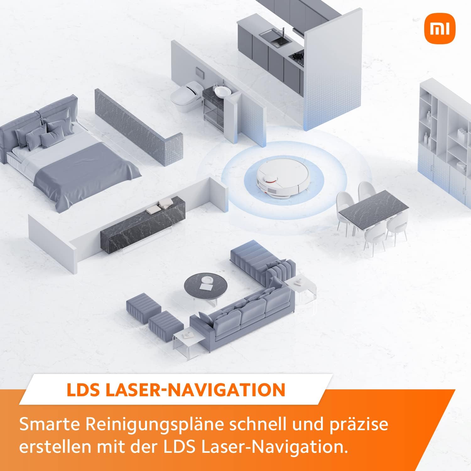 Xiaomi S12 Robot Vacuum and Mop 2-in-1, 4000Pa Suction Power, LiDAR Navigation, Obstacle Detection, Smart Carpet Mode, Pet Hair Cleaning