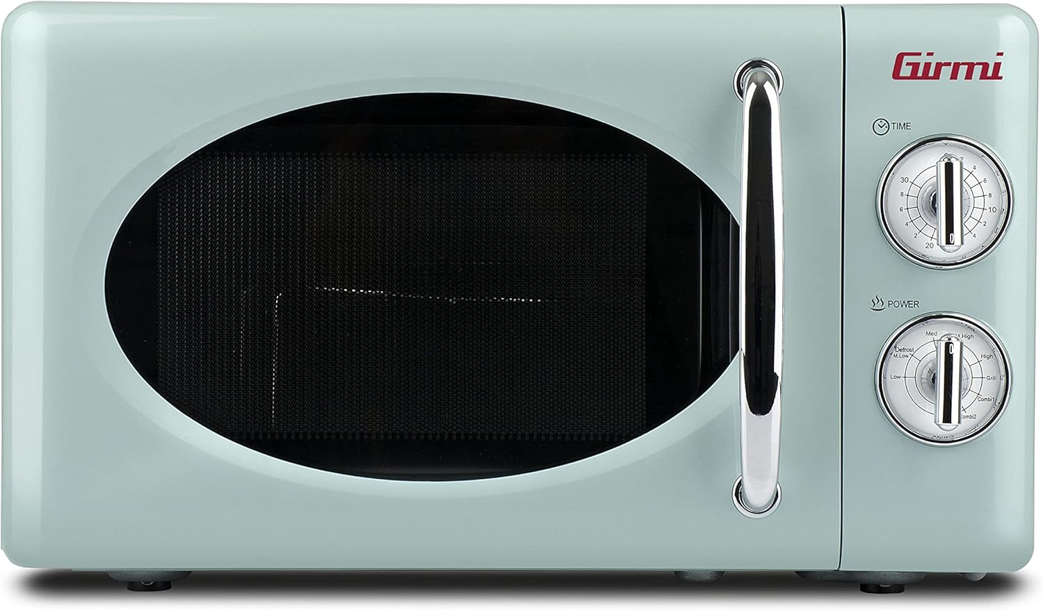 Girmi FM2100 Combination Microwave Oven, 1150W, 20L Capacity, Stainless Steel, Aqua Green