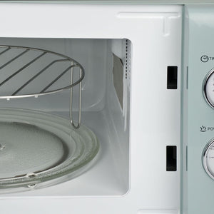 Girmi FM2100 Combination Microwave Oven, 1150W, 20L Capacity, Stainless Steel, Aqua Green