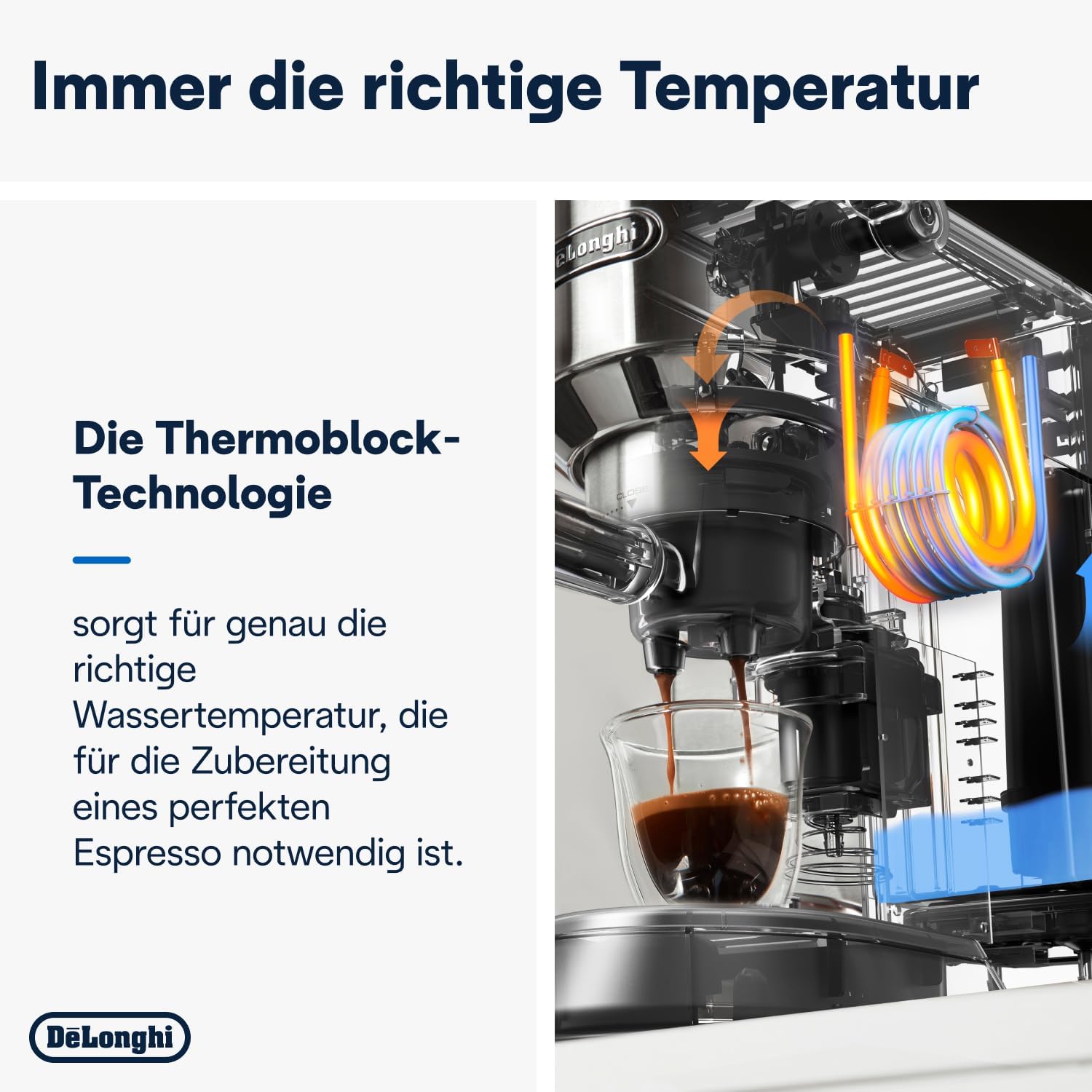 De'Longhi Dedica Arte EC 885.BG, Espresso Machine with MyLatteArt Steam Wand, Compact Design, 15 cm Wide, 1 L Water Tank