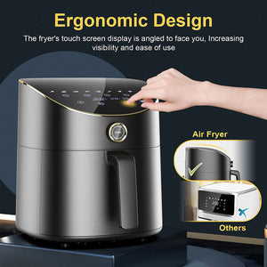 Vpcok Direct 5.5L XXL Air Fryer, 15 Preset Programs, Oil-Free Hot Air Frying, Digital LED Touchscreen, Preheat & Keep Warm Functions