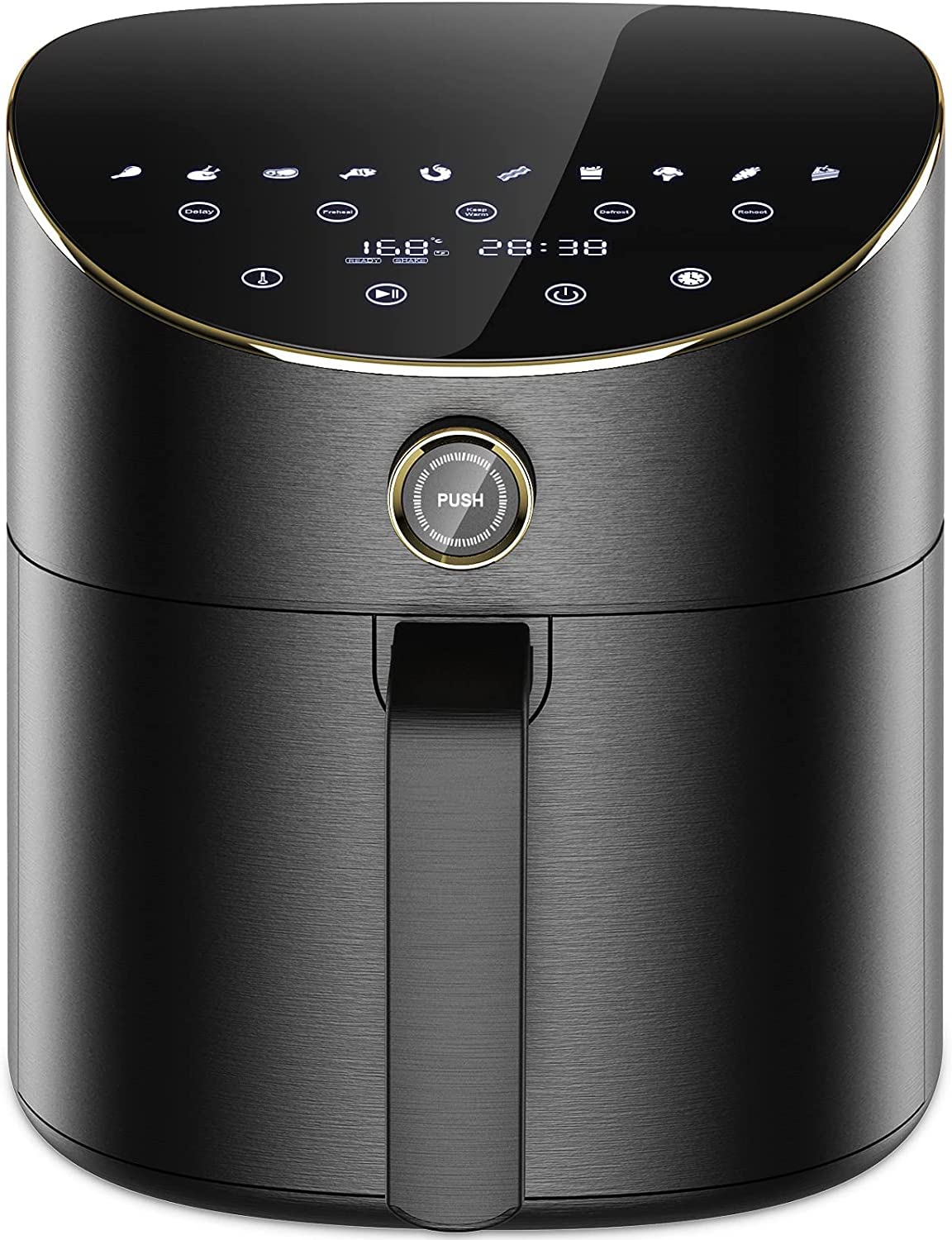 Vpcok Direct 5.5L XXL Air Fryer, 15 Preset Programs, Oil-Free Hot Air Frying, Digital LED Touchscreen, Preheat & Keep Warm Functions