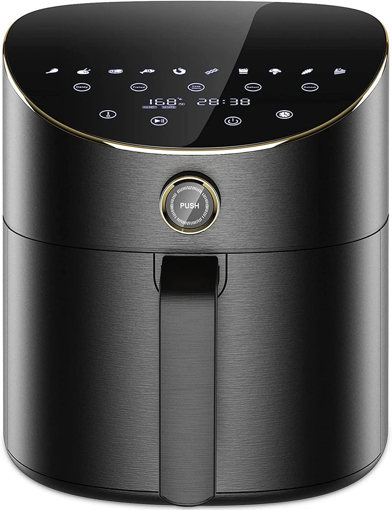 Vpcok Direct 5.5L XXL Air Fryer, 15 Preset Programs, Oil-Free Hot Air Frying, Digital LED Touchscreen, Preheat & Keep Warm Functions