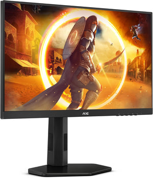 AOC Gaming 24G4X 24” Full HD 180Hz IPS Gaming Monitor – 1920×1080, 1ms GtG, Adaptive Sync, 119% sRGB, 3-Side Frameless, Low Input Lag, HDMI 2.0, DisplayPort 1.4, VESA Mount – Black/Red