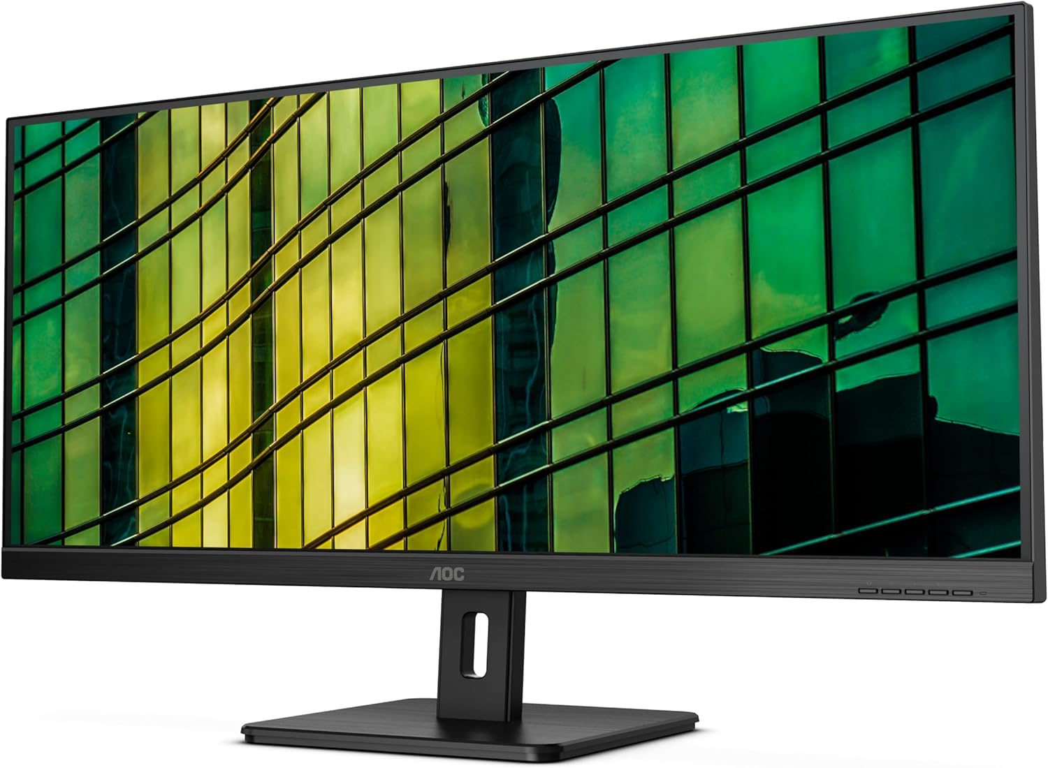 AOC U34E2M 34” WQHD Flat VA LED Monitor – 3440×1440, 100 Hz, 4 ms GtG, Adaptive Sync, 3‑Side Frameless, HDMI×2, DisplayPort, VA Panel, VESA Mount – Black