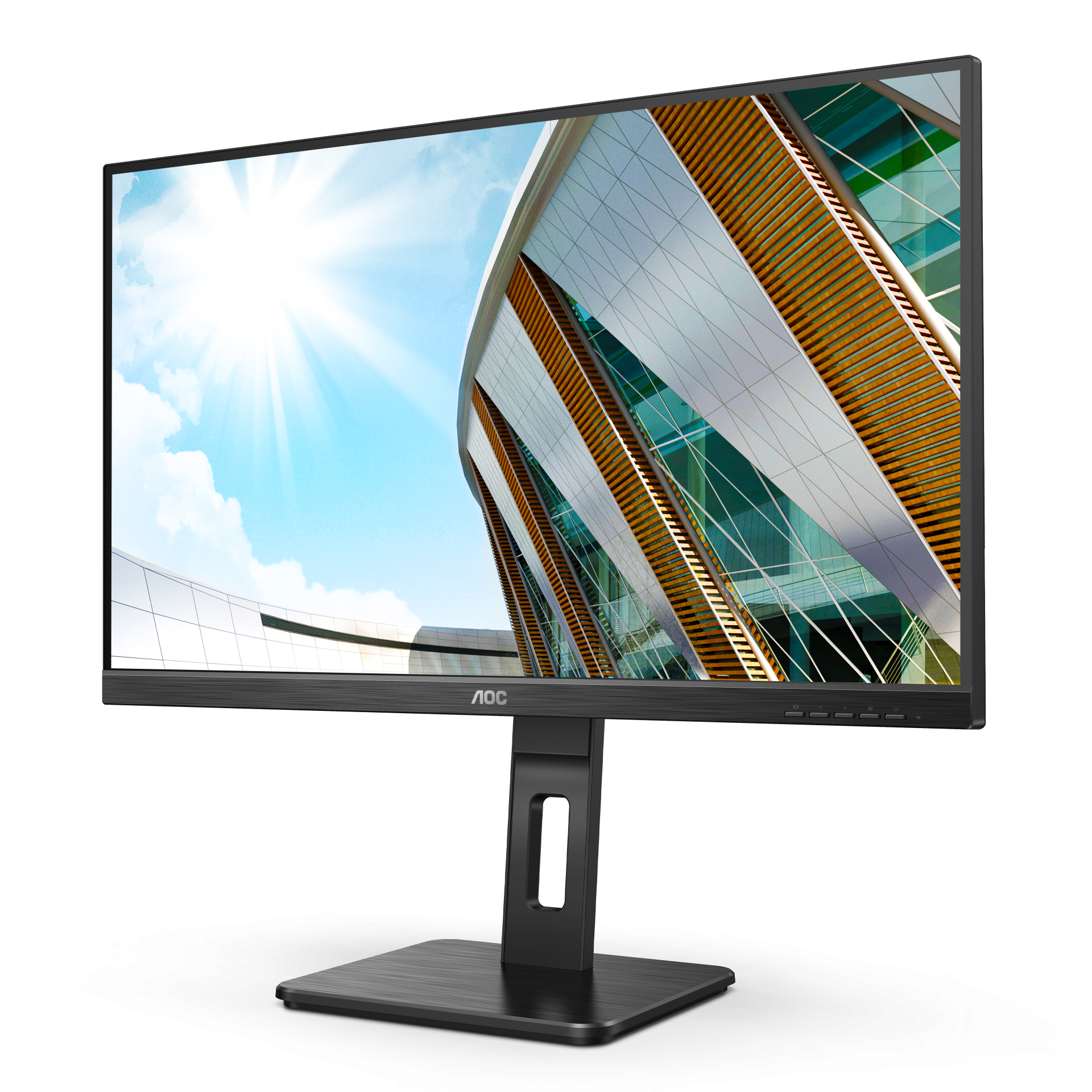 AOC 27P2Q 27” QHD IPS Monitor – 2560×1440, 75Hz, 4ms GtG, AdaptiveSync, Frameless, Full Ergonomics, VESA Mount, Built-in Speakers – Black