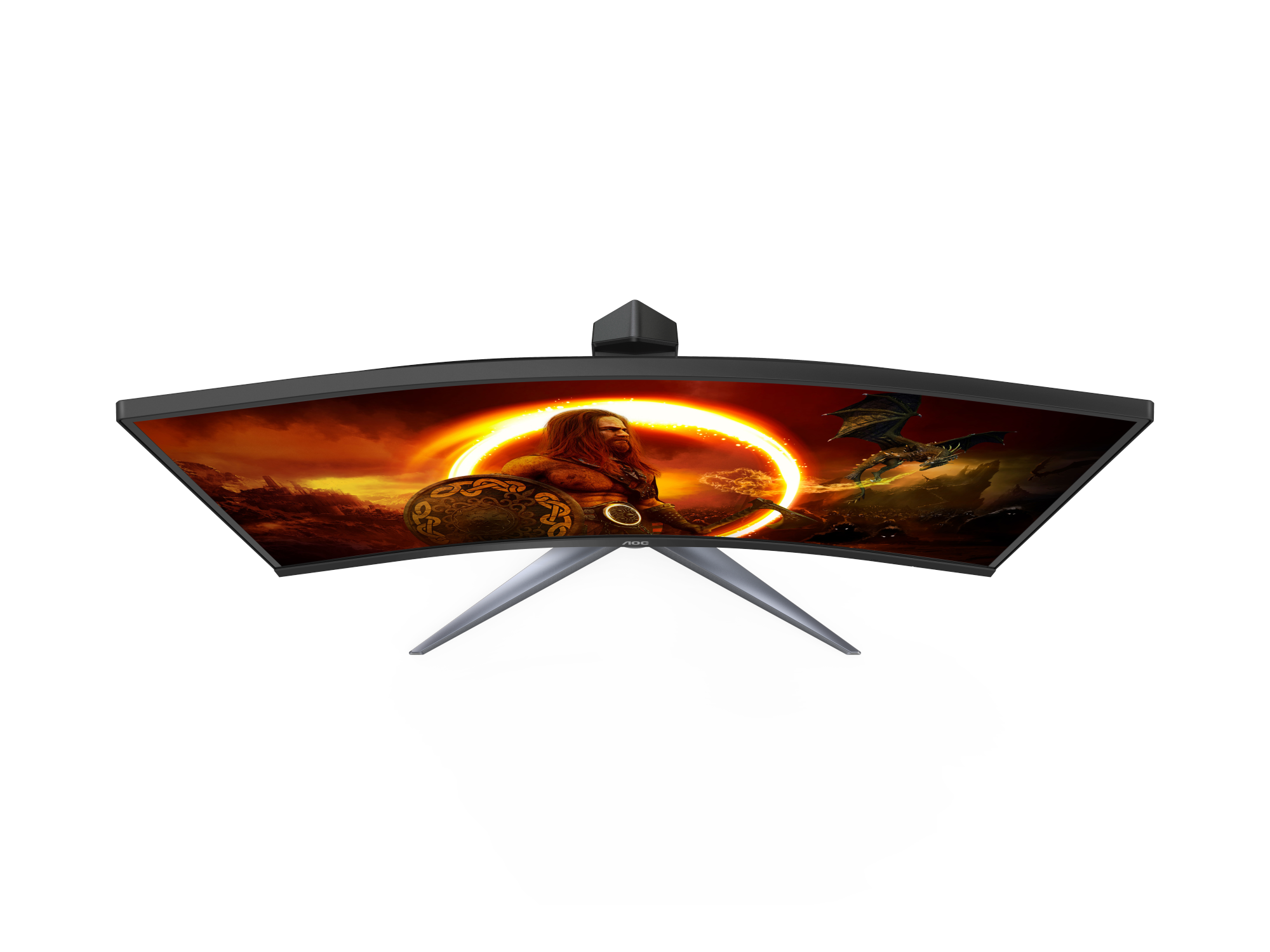 AOC Gaming C24G2AE 24” Full HD 165Hz Curved Gaming Monitor – 1920×1080, 1ms MPRT, 1500R VA Panel, Adaptive Sync, FreeSync Premium, HDMI/DP/VGA, VESA Mount, Game Color & Shadow Control – Black/Red