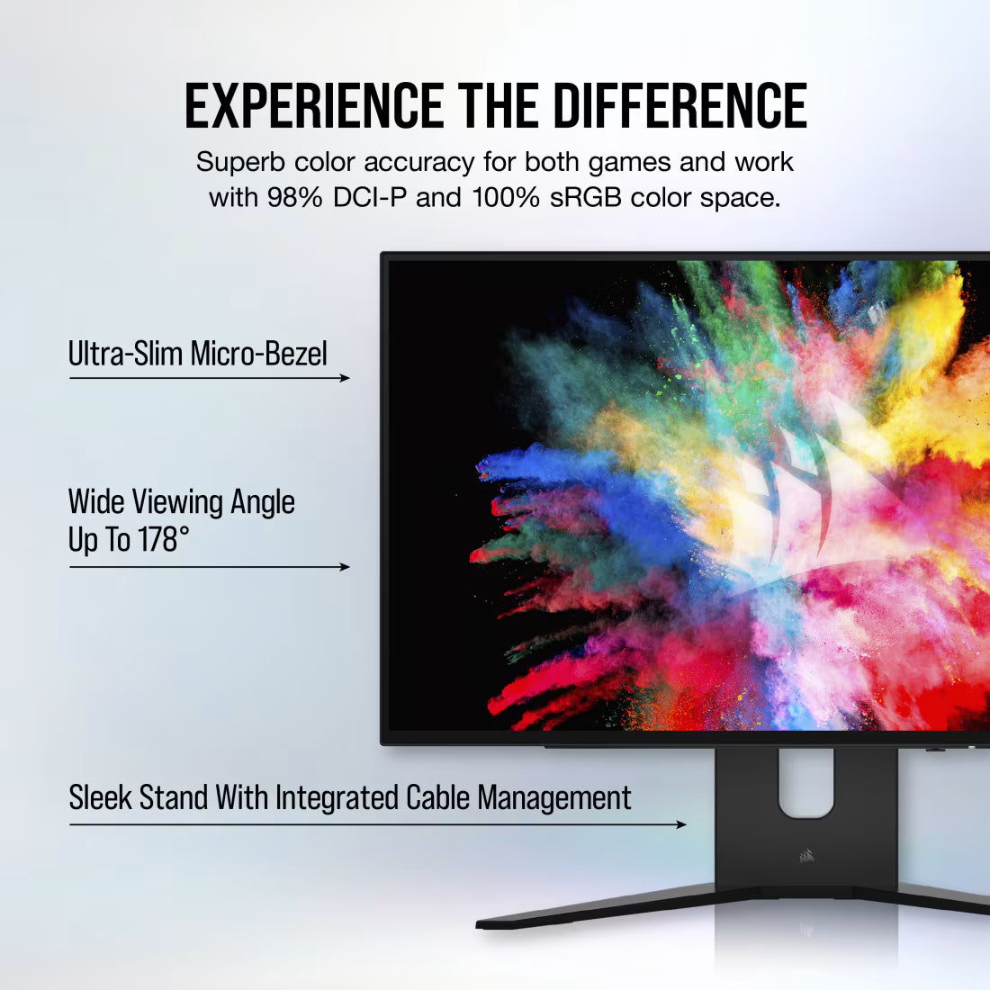 Corsair XENEON 27QHD240 – 27” OLED Gaming Monitor, QHD (2560×1440), 240Hz, 0.03ms GtG, OLED Panel, AMD FreeSync Premium, NVIDIA G-SYNC Compatible, HDR10, USB-C, HDMI, DisplayPort, Height Adjustable Stand – Black