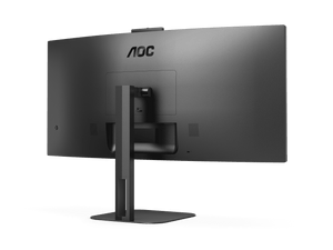 AOC CU34V5CW 34” WQHD Curved VA LED Monitor – 3440×1440, 100Hz, 4ms (GtG) / 1ms (MPRT), AMD FreeSync, 1500R Curve, USB-C + USB Hub + Webcam, Dual Speakers, VESA Mount – Black