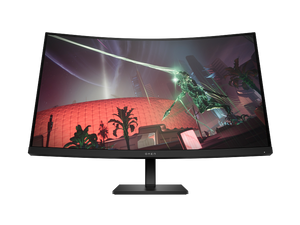 HP OMEN 32c 31.5” QHD Curved Gaming Monitor – 2560×1440, 165 Hz, 1 ms GtG, AMD FreeSync Premium, 1500R Curve, 3000:1 Contrast, HDR10, HDMI×2, DisplayPort 1.4, Headphone Jack, Height‑Adjustable Stand, VESA Mount – Black