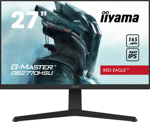 iiyama G-Master GB2770HSU-B1 Red Eagle – 27” Full HD Gaming Monitor, 165Hz, 0.8ms MPRT, IPS Panel, FreeSync Premium, HDMI, DisplayPort, USB Hub, Height Adjustable Stand – Black