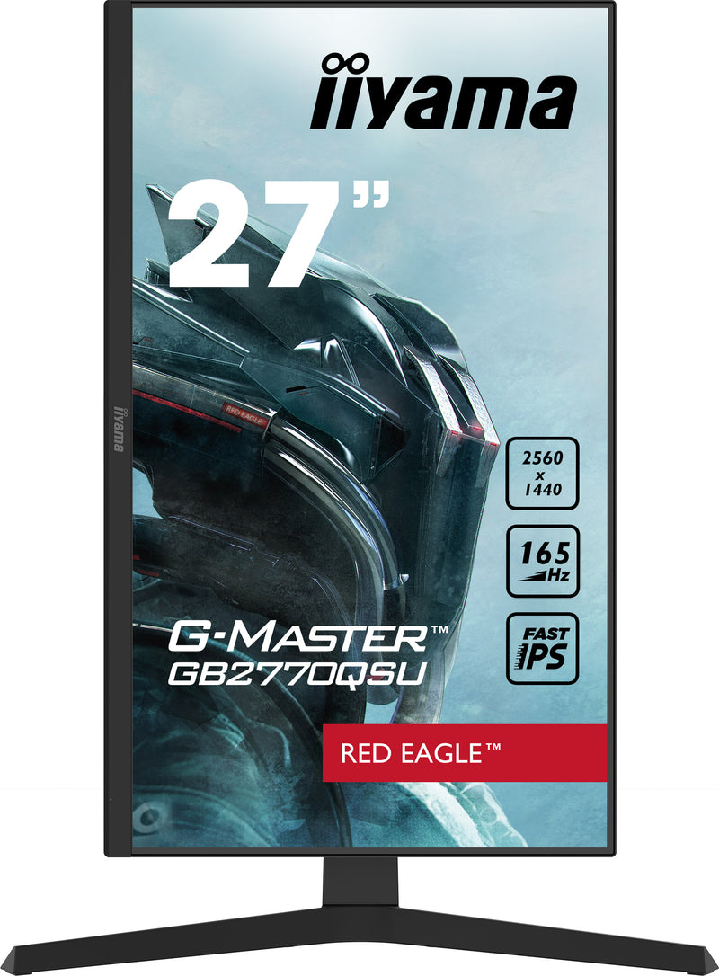 iiyama G-Master GB2770HSU-B1 Red Eagle – 27” Full HD Gaming Monitor, 165Hz, 0.8ms MPRT, IPS Panel, FreeSync Premium, HDMI, DisplayPort, USB Hub, Height Adjustable Stand – Black