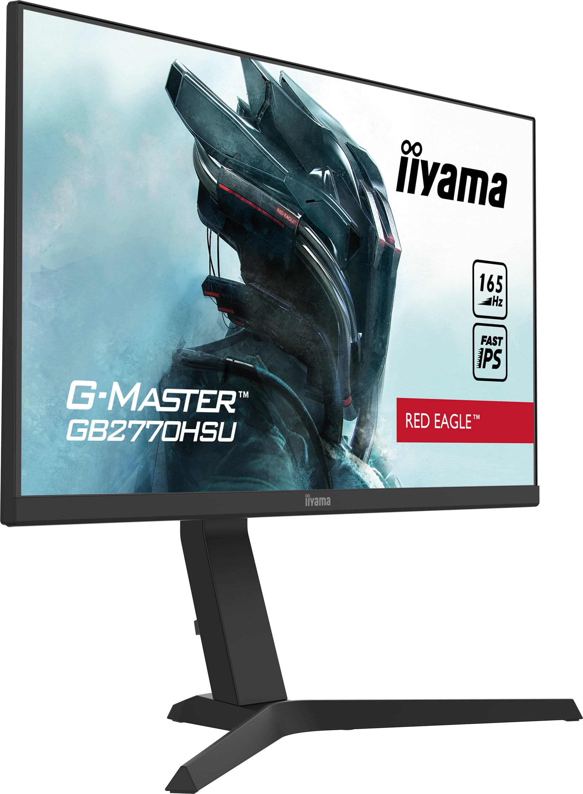 iiyama G-Master GB2770HSU-B1 Red Eagle – 27” Full HD Gaming Monitor, 165Hz, 0.8ms MPRT, IPS Panel, FreeSync Premium, HDMI, DisplayPort, USB Hub, Height Adjustable Stand – Black