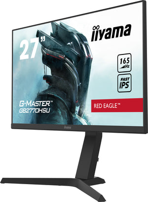 iiyama G-Master GB2770HSU-B1 Red Eagle – 27” Full HD Gaming Monitor, 165Hz, 0.8ms MPRT, IPS Panel, FreeSync Premium, HDMI, DisplayPort, USB Hub, Height Adjustable Stand – Black